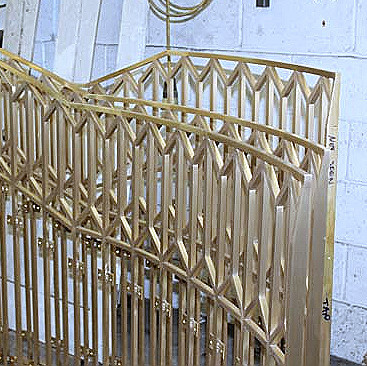 Decorative brass screens made for a high-end hotel