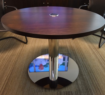 Steel and wood table