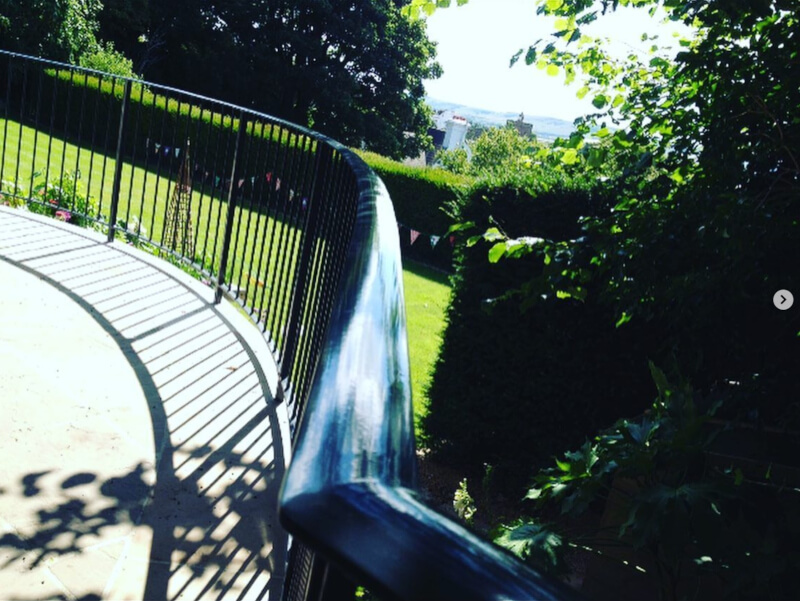 Galvanised and powder coated mild steel garden railings in Lewes